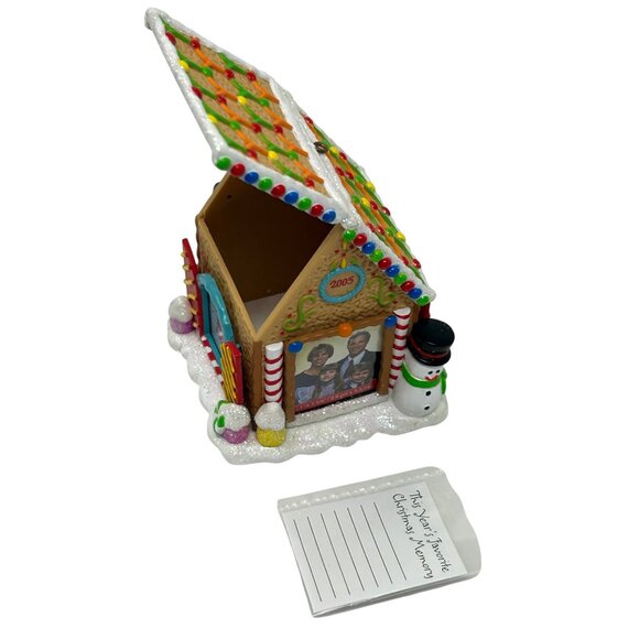 Gingerbread House Ornament/Trinket Box & Photo Holder 2005 by Carlton Cards - Picture 7 of 14